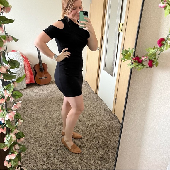 NWT LNA Clothing Zuki Rib Dress in Black Size Large - Picture 3 of 8